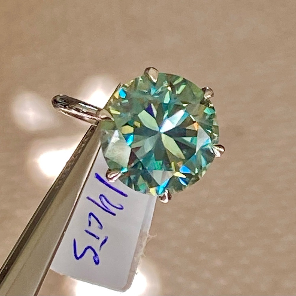 💥 Fabulous 14 CTs 💥 Bluish Diamond Solitaire ring 💥 - Picture 11 of 16